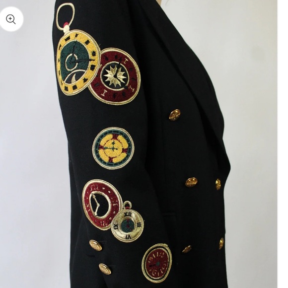 Vintage Escada Rare Collectible Clocks Blazer Jacket - Picture 3 of 15